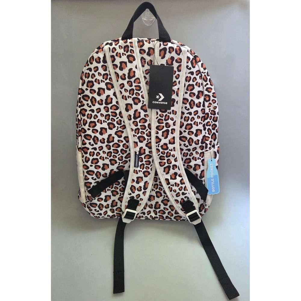 Converse Chuck Taylor All Star Leopard Print Backpack with Mini Bag Keychain - Picture 3 of 4
